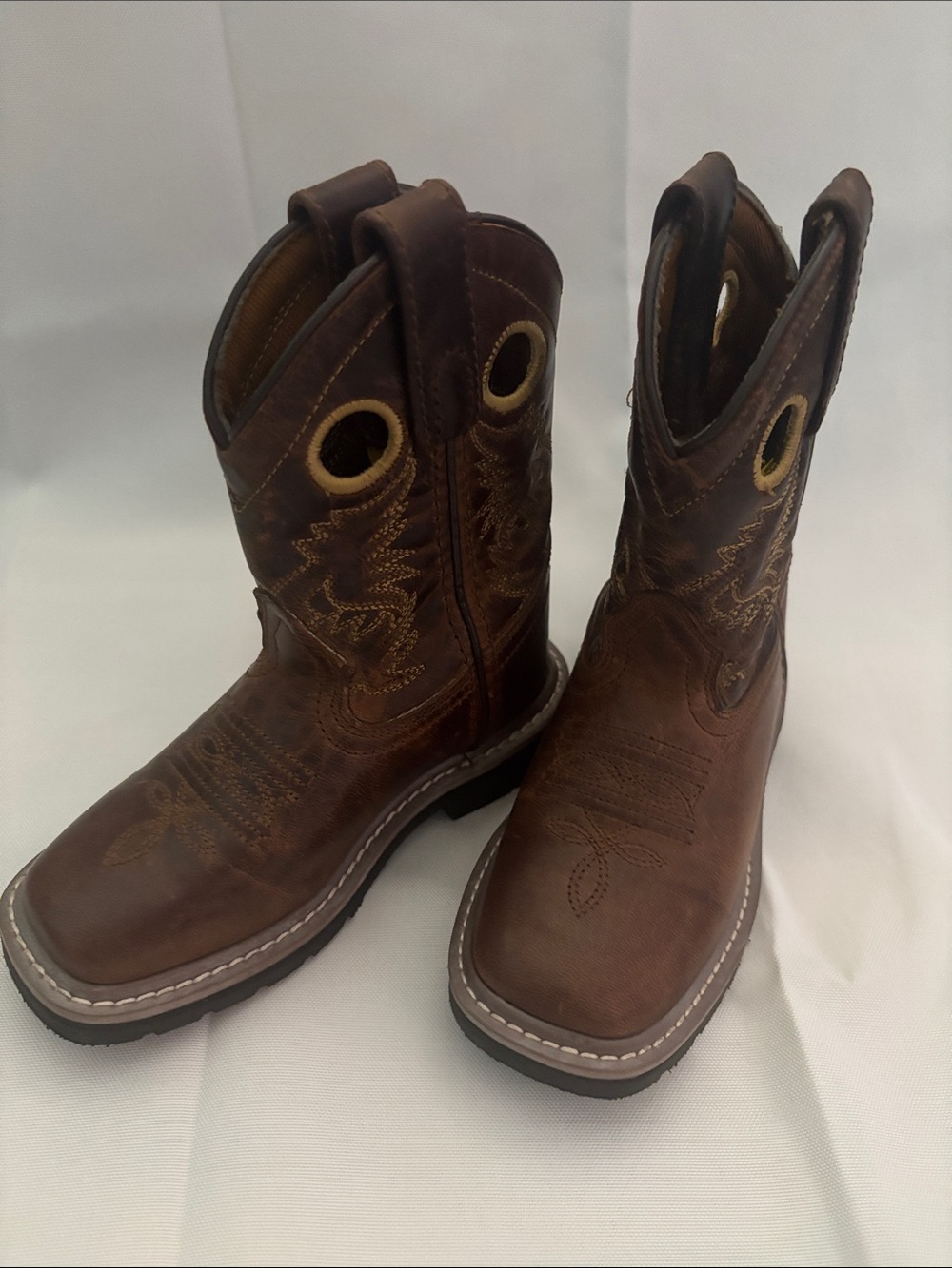 Dan Post Kids Brown Western Pull-On Boots